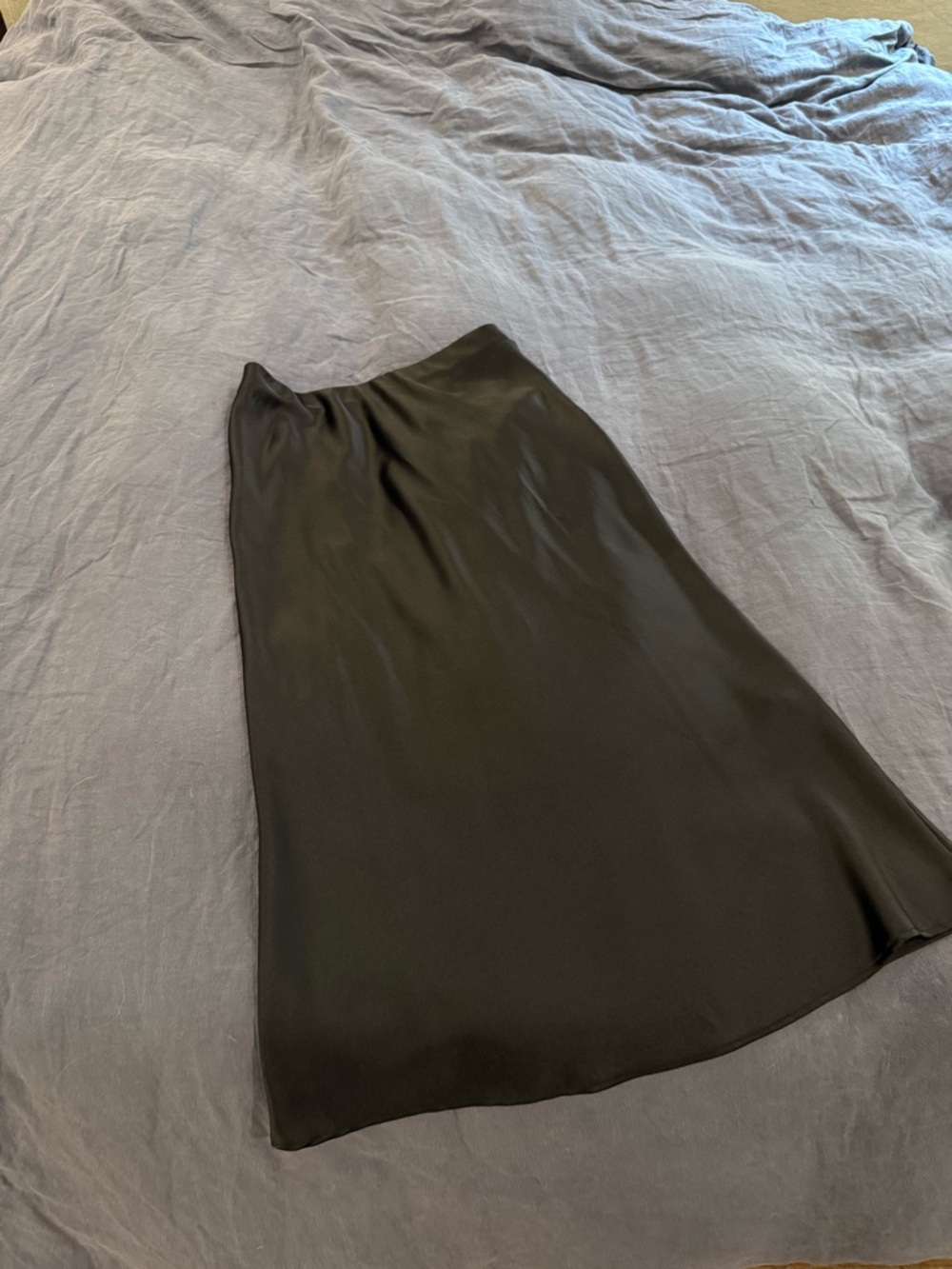 Zara Black Midi Slip Skirt